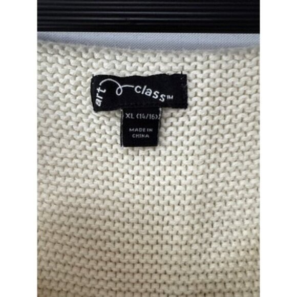 Art Class XL Cream Knit Top With Scallop Hem - Picture 2 of 4